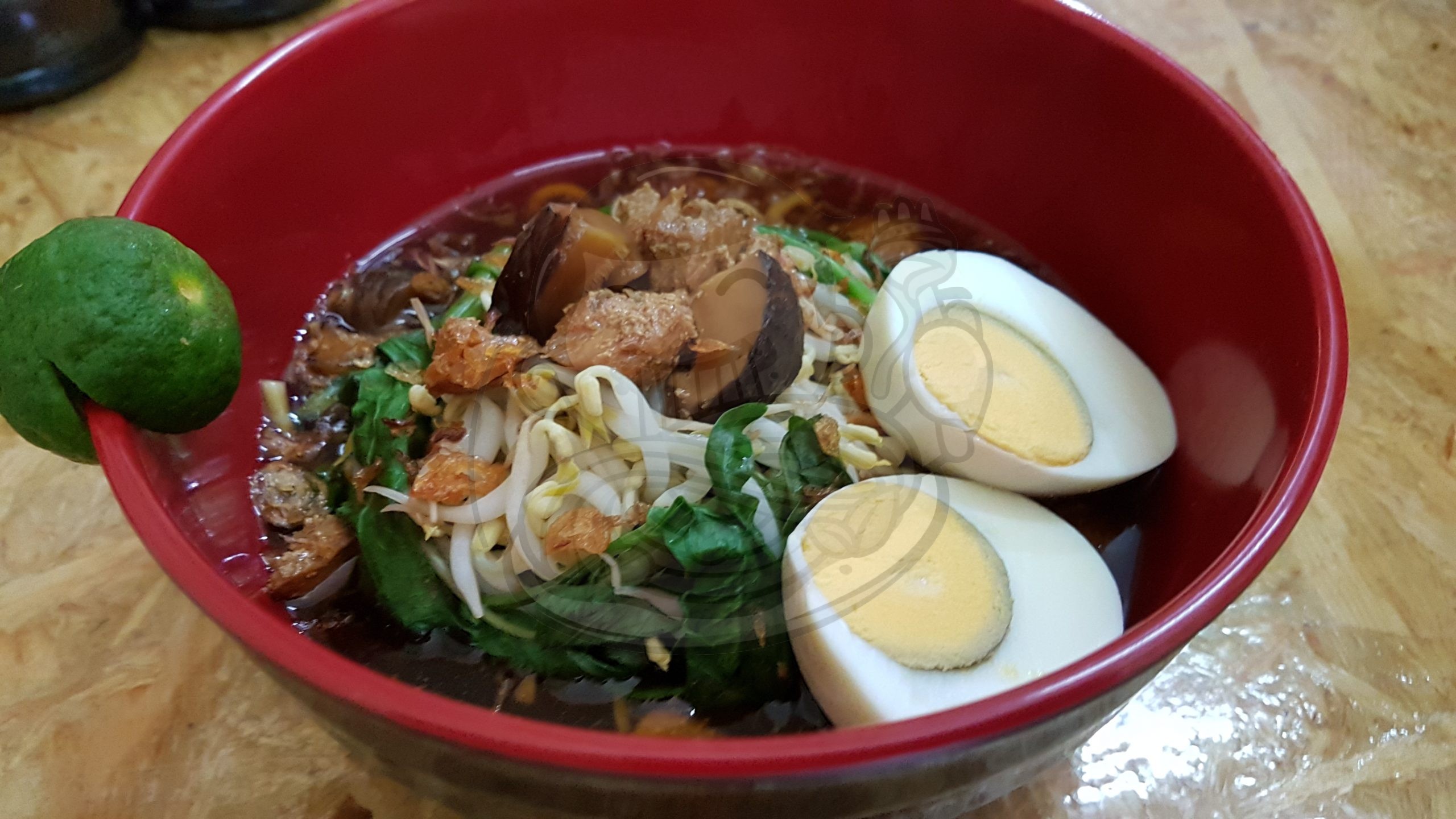 Mie Kangkung Telur Omega